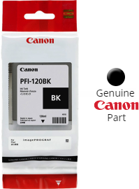 OEM Canon PFI-120BK, 2885C001, PFI-120 Ink Cartridge, Black, Use in  imagePROGRAF TM-300 TM-200 TM-305 MFP T36 GP-200 GP-300 L24ei TM-205 L36ei  Z36